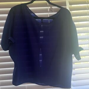 Elegant Navy Blue Women's Top
